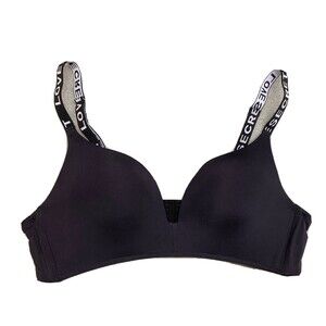 LOVESECRET Bra. Black Size M. Preowned In excellent condition. Design on straps.